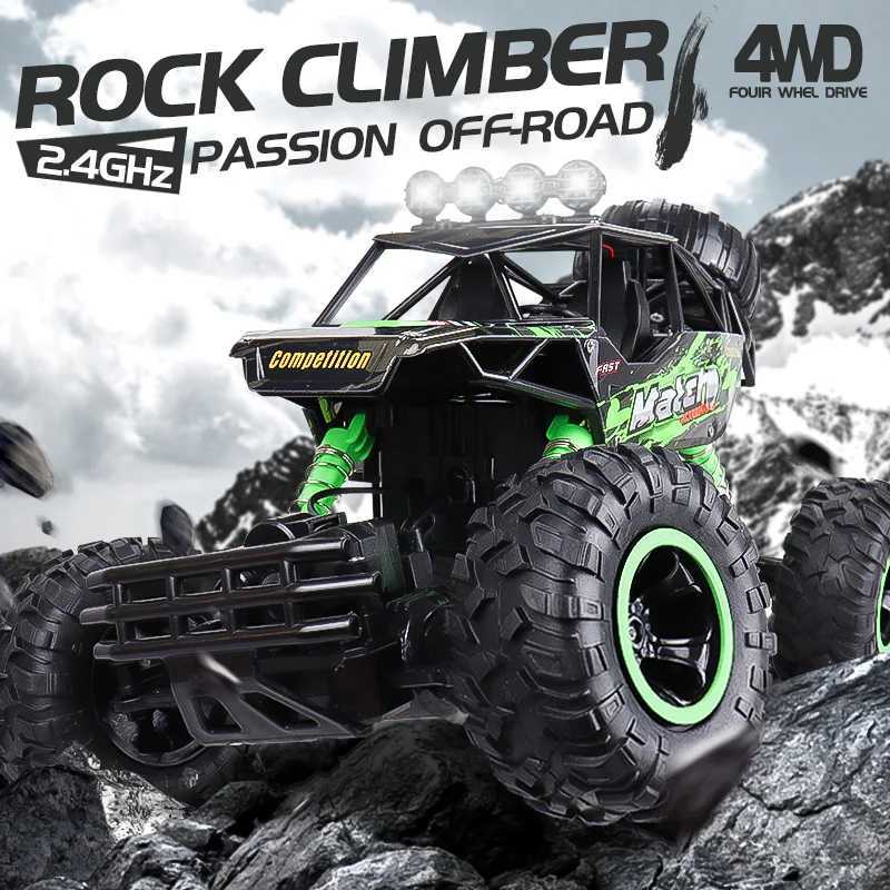 37cm 112 116 4WD RC CAR With LED Lights 24G Radio Remote Control Cars Buggy OffRoad Control Trucks Boys Toys for ChildrenT251010