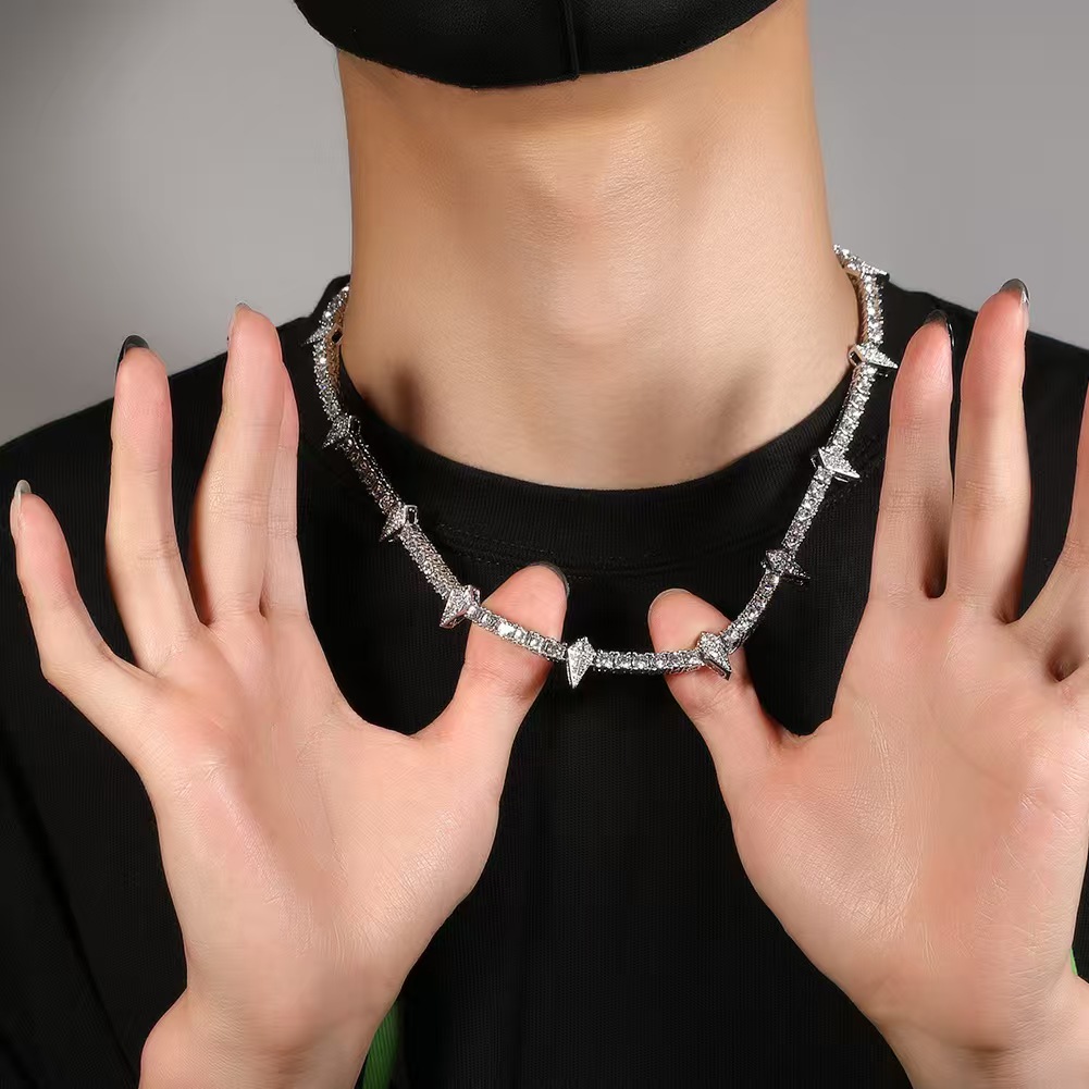 2026 New Chain, Black Panther Necklaces, High end Trendy Popular Jewelry, 5mm Moissanite Tennis Chain