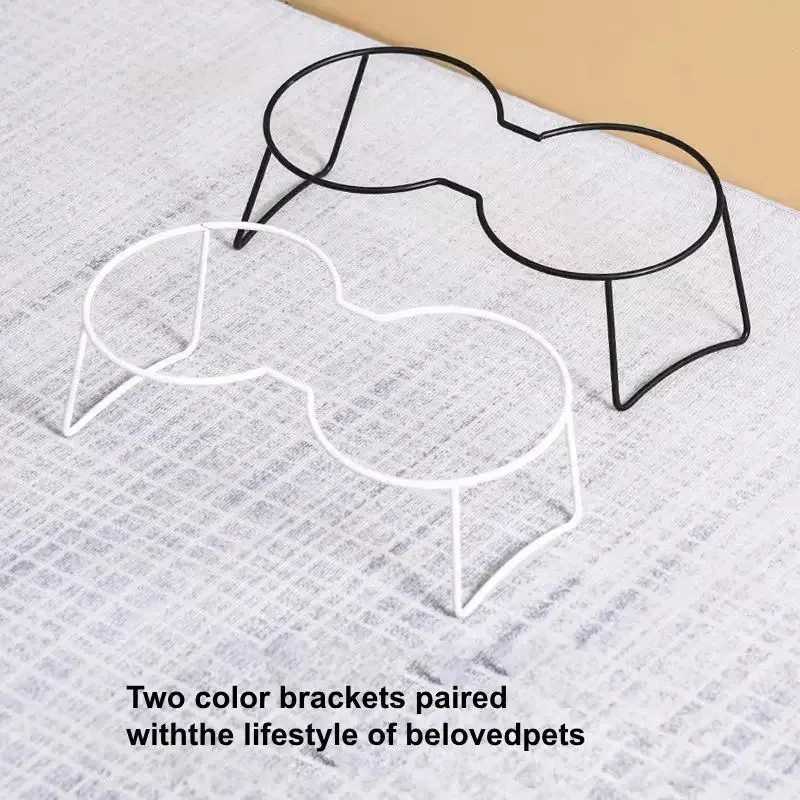 Elevated Cat Bowls Dog Bowl Stainless Steel Raised Cat Food Water Bowl Set with Stand Pet Feeding Bowls for Indoor Cats Dogs C251009