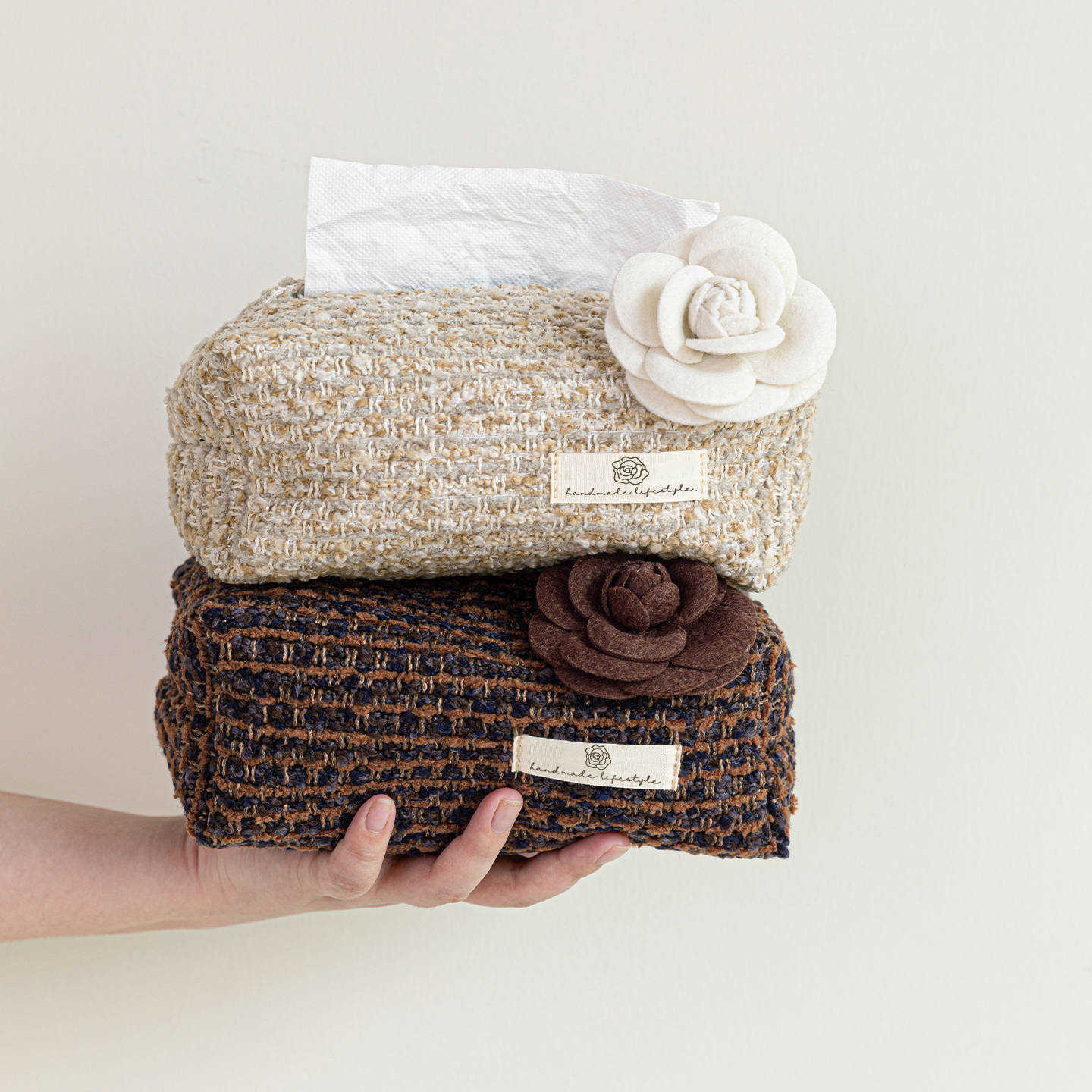 French Style Camellia Tissue Box Living Room Coffee Table Decoration Light Luxury HighEnd Desktop Storage Tissue Bag C251010