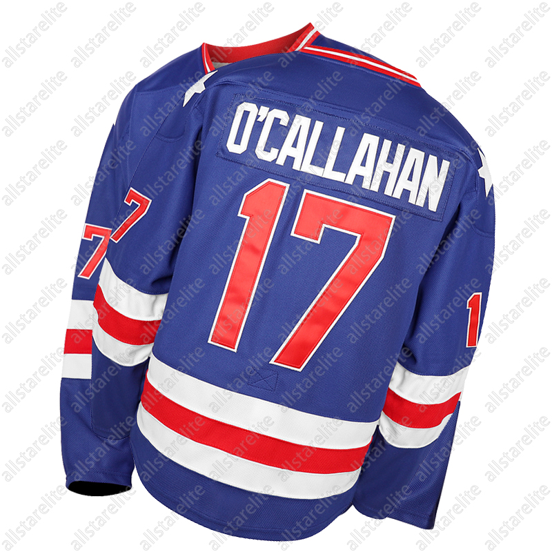 In stock Ocallahan Eruzione Craig Hockey Jersey Vintage Embroidery Breathable Sweat-wicking Shirt For Training Mens