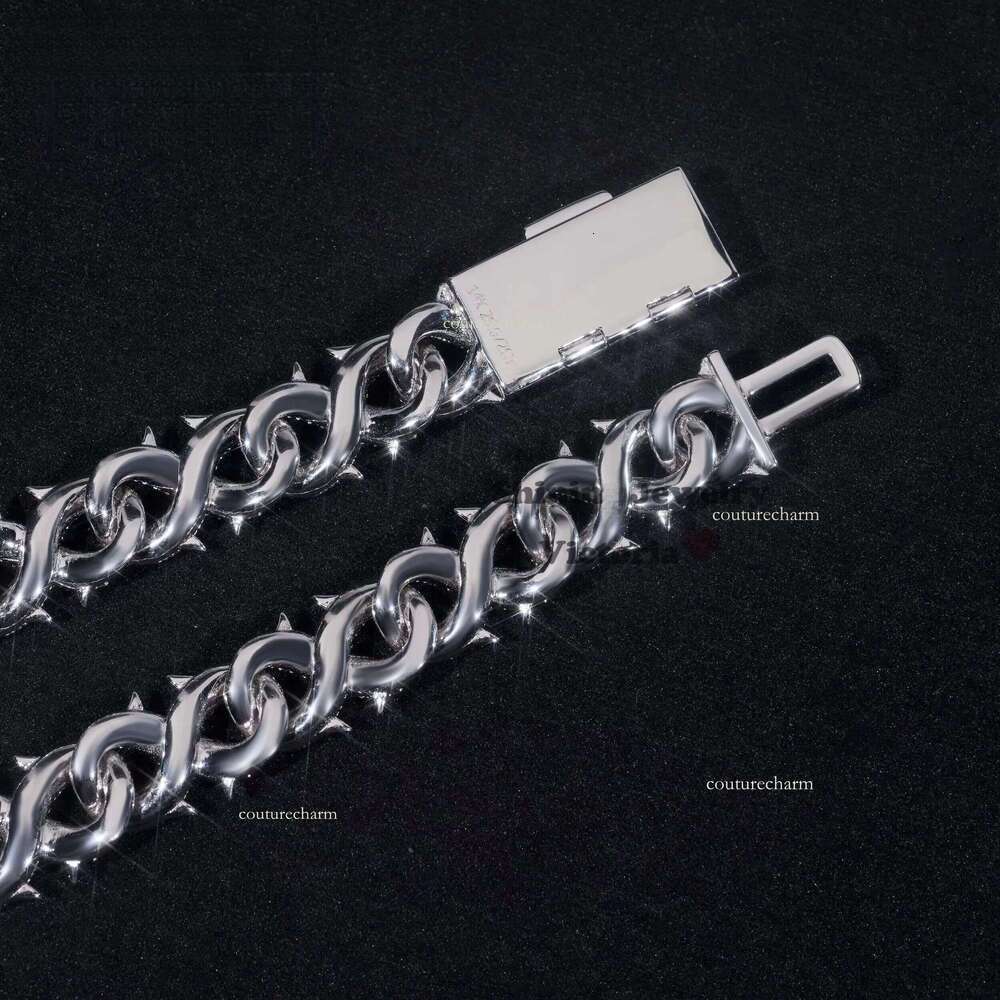 Crazy Hip Hop Jewelry Rappers S Sier VVS Moissanite Dia Iced Out 12MM Infinity Link Cuban Chain Necklace for Men