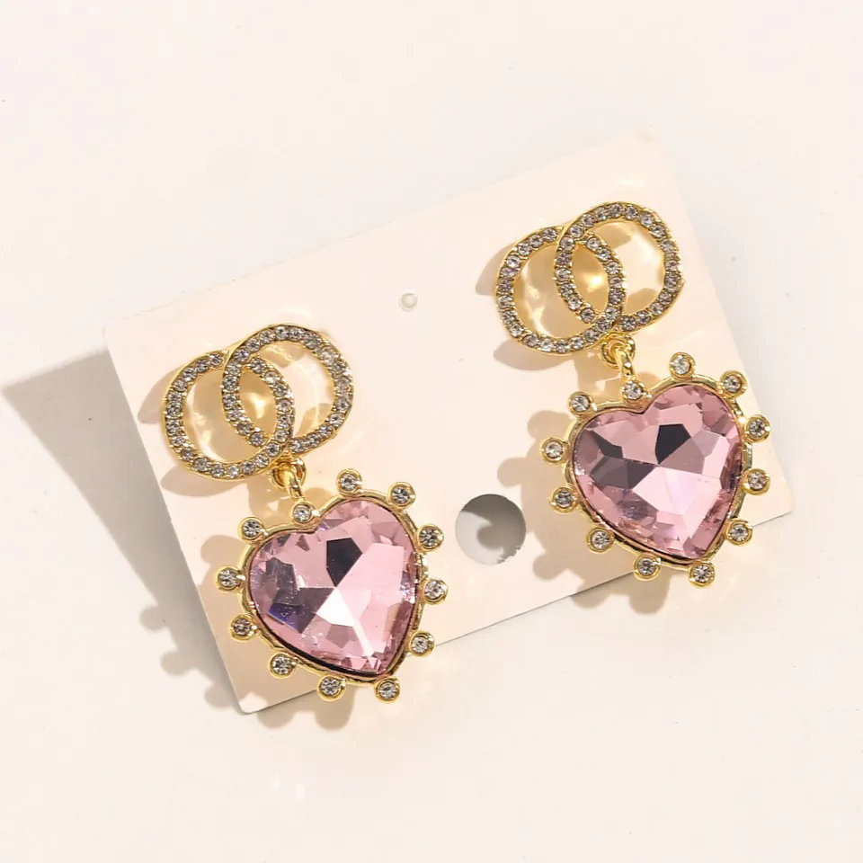 Luxury Earrings For Women Heart Earrings Designer Jewelry For Women Stud Earrings Wedding Gift