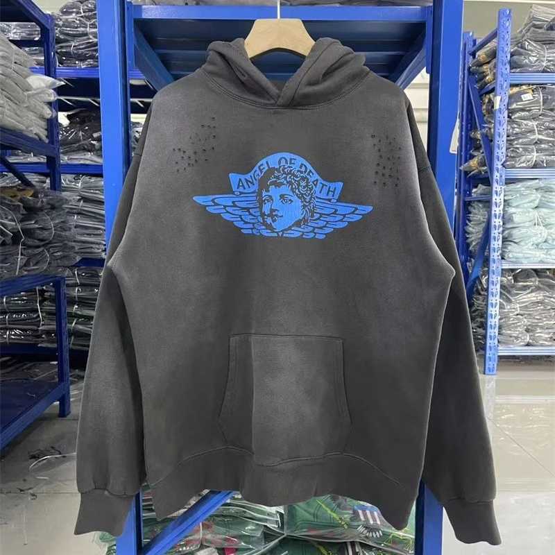 SAINT Mxxxxxx Angel Sweat Pants Men Women 11 High Quty Black Washed Pants Oversized Tracksuit Set X251010