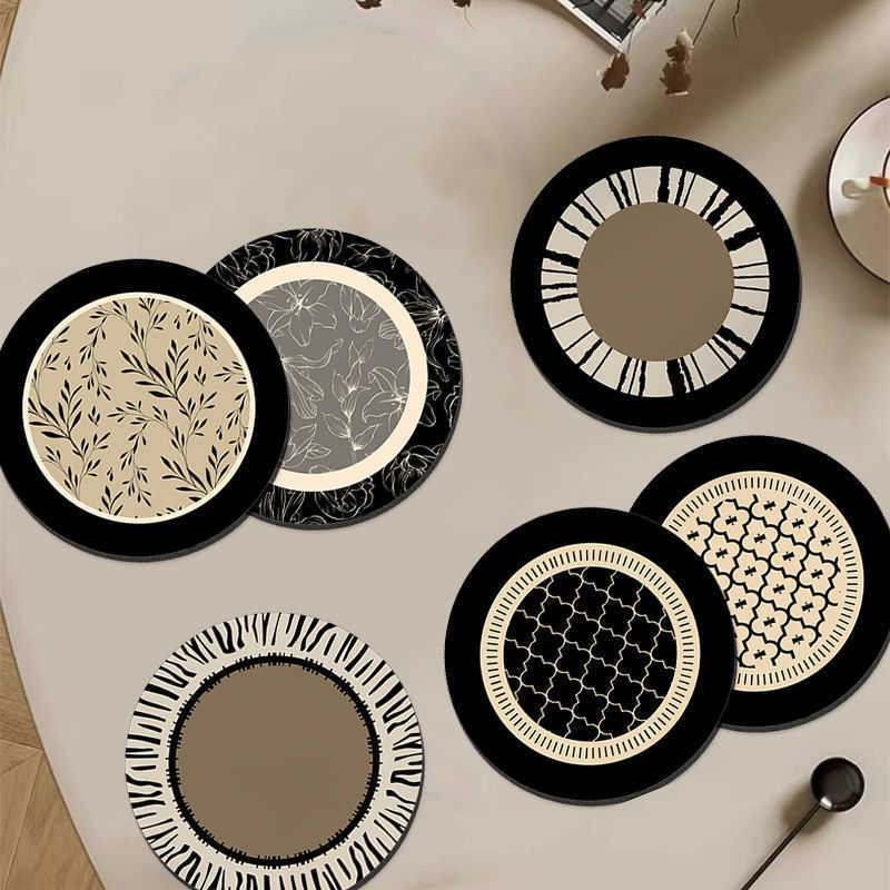 Vintage Style Coaster Water Absorbent NonSlip Ins Style Heat Resistant Mat DirtResistant QuickDry Household Coffee Bowl Plate Tea Cup Mat C251010