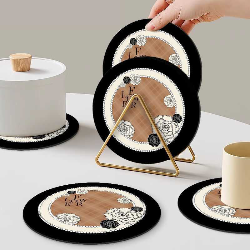 Minimalist Diatomaceous Earth Plate Heat Insulation Water Absorption NonSlip Table Mat QuickDry Drainage NoWash Heat Resistant Placemat Tea Cup C25101