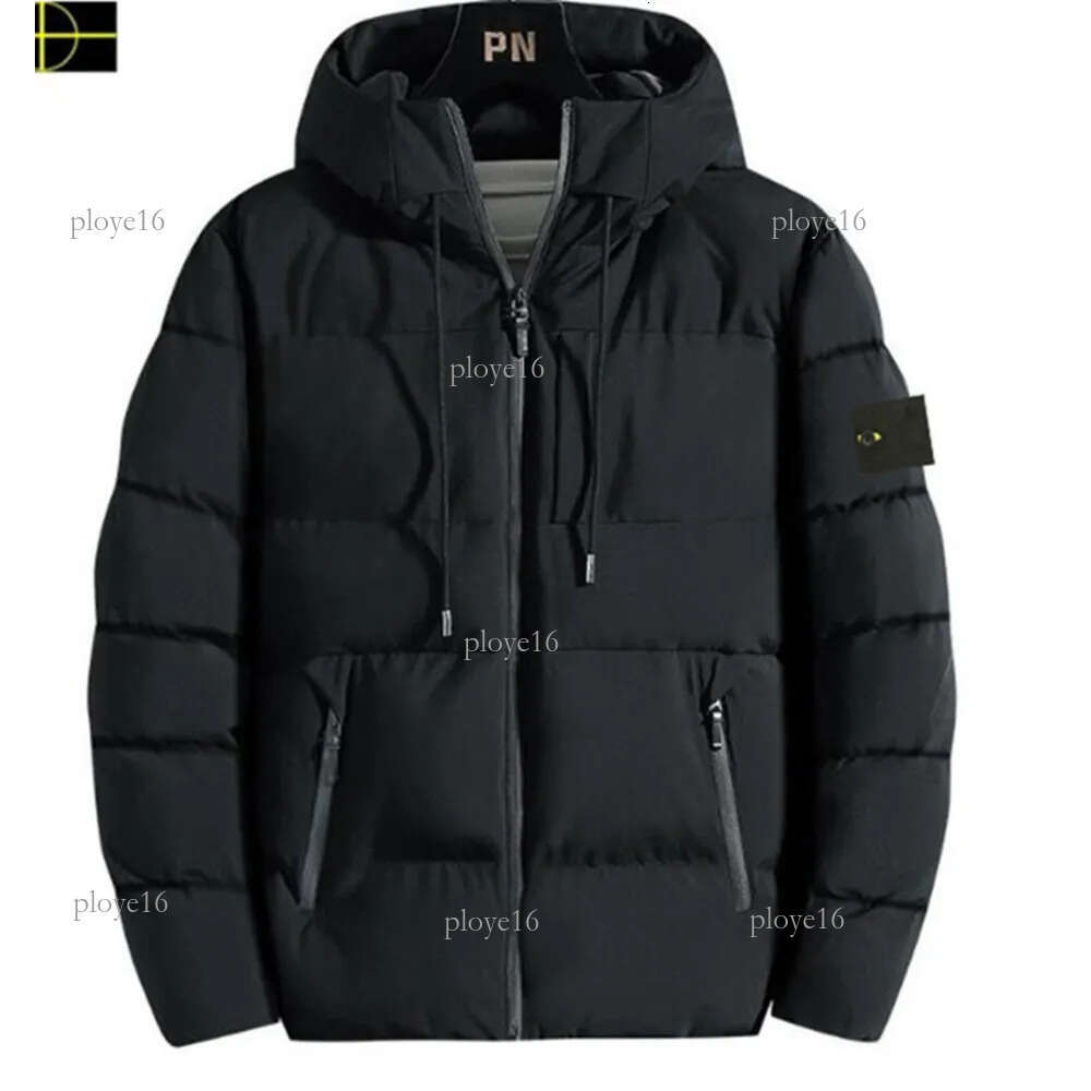 Stone Puffer Jacket Mens Islandlys Puffer Jacket Designer Cargo Jumper Islandalys Puffer Jacket Warm Thickened Women Winter Coat Zipper Windproof Solid Color 46C