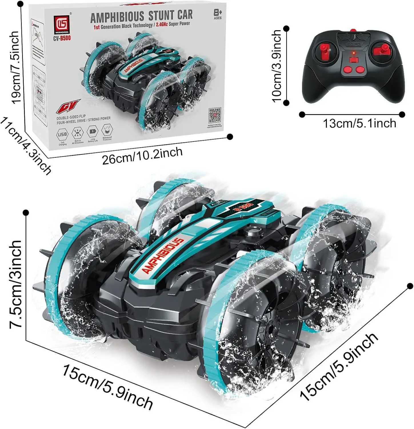 Electric Car Toys For Boys With Remote Control Doublesided Flip Driving Drift Outdoor Kids RC Stunt Car Toy Childrens Day GiftT251010