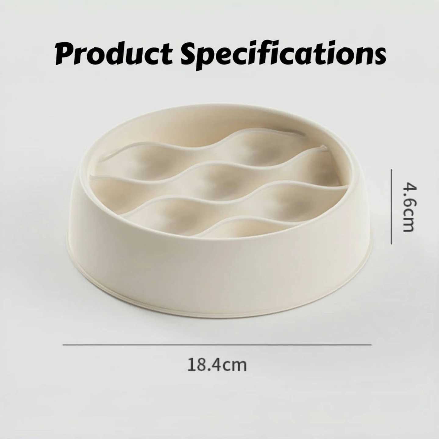 Fashion SlowFeeder Cat Bowl Set AntiSplash Dual Dish Thick PP Plastic for MessFree Eating Choke Prevention C251009