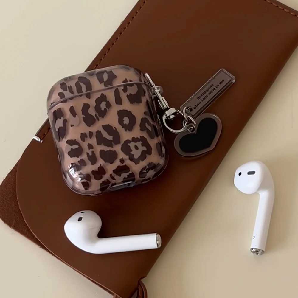 fashion luxury leoPard print pattern black love heart Pendant for airpods 4 3 1 pro 2 soft silicone protection case T251010 - view 4