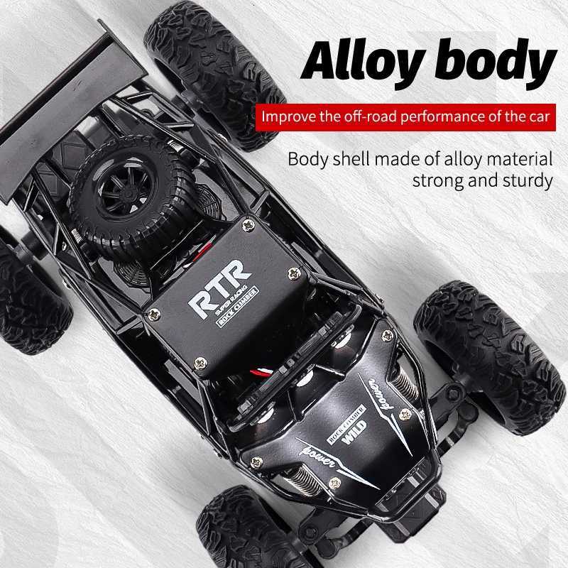 ZWN 116120 Alloy RC Car With LED Light 24G OffRoad Remote Control Climbing Vehicle Outdoor Cars Toys Gifts for ChildrenT251010