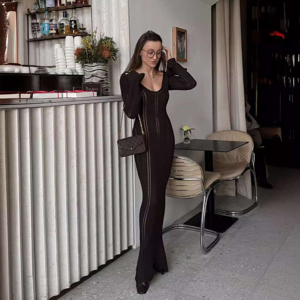 Sleeve Sexy Hollow Out Beach Long Lazy Tight Backless Spring Summer Women's Dress B5