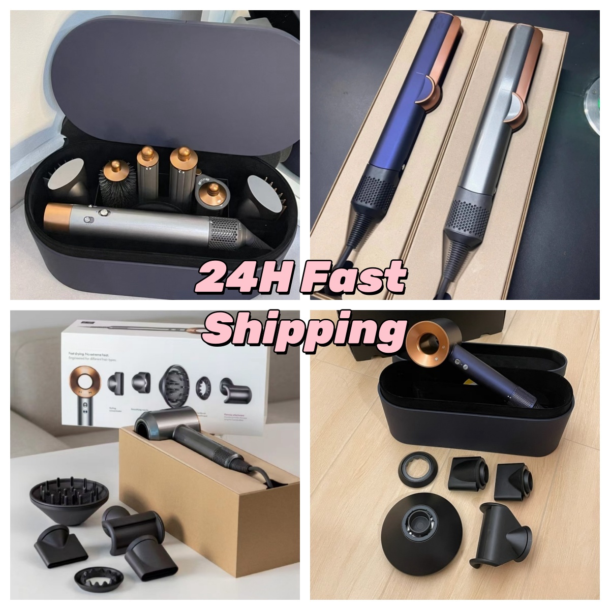 HS05 HD08 HT01 multi-functional 7-in-1 hair curler hairdryer straightener temperature adjustment hair care fast styling professional salon tool local warehouse