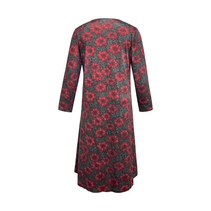 Women's Autumn New Fashion Bohemian Floral Print Open Front Coat - Casual Versatile Vacation Outerwear-CF55069