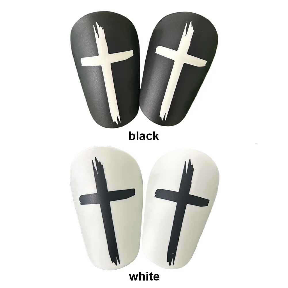 1 Pair Mini Soccer Shin Guards Cross Small Football Pads Shock Absorbing Leg Protector for Men Women 251010