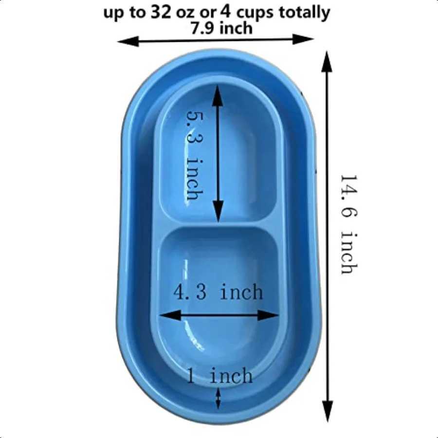 Ant Away Cat Dog Pet Food Bowl 32 Oz Food Water Bowls Dish for Small to Medium Size Dogs Cats by C251009