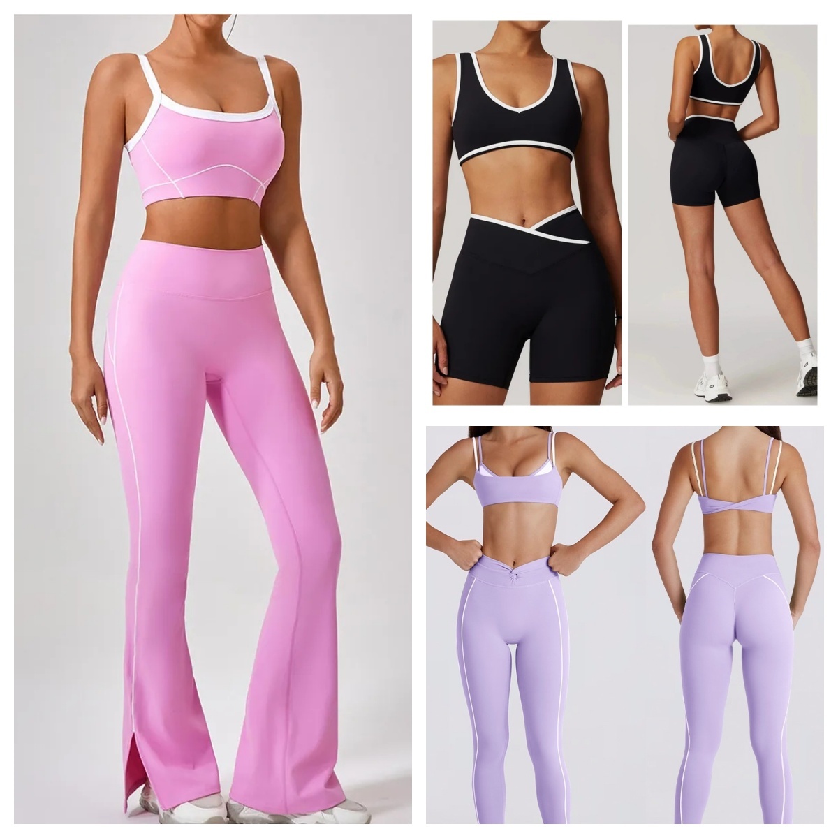 2025 New designer Yoga Sets Sports Heart Throb Bra+Leggings High End White Striped Pants sports skirt Set Summer Women's Running Fitness Gym setly women