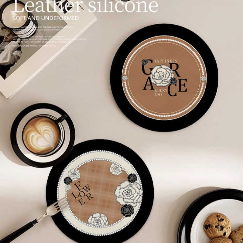 Minimalist Diatomaceous Earth Plate Heat Insulation Water Absorption NonSlip Table Mat QuickDry Drainage NoWash Heat Resistant Placemat Tea Cup C25101