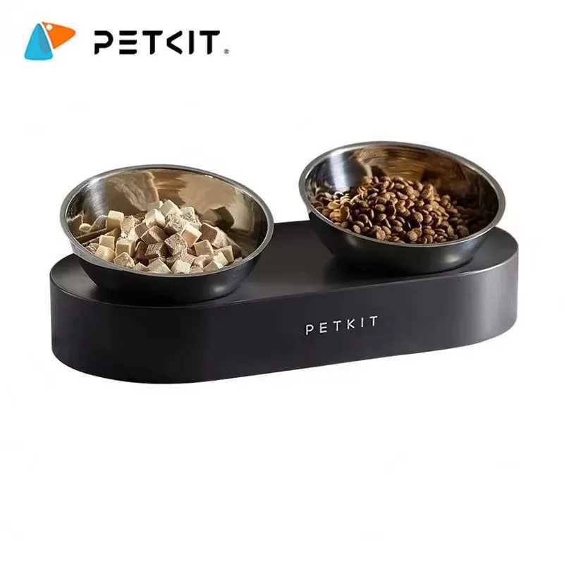 Petkit Pet Dishes Feeding Bowl Prevent Kitty Spinal Fatigue Adjustable Height Feeder Bowls Water Drinking Cat Bowls C251009