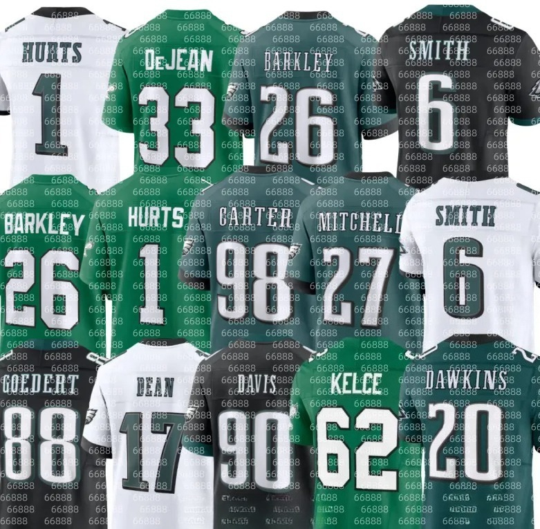 nfl Eagles Jersey A.J. Brown Jalen Hurts Saquon Barkley Quinyon Mitchell Lane Johnson Zack Baun Reed Blankenship Nakobe Dean Jordan Davis Nolan Landon Dickerson