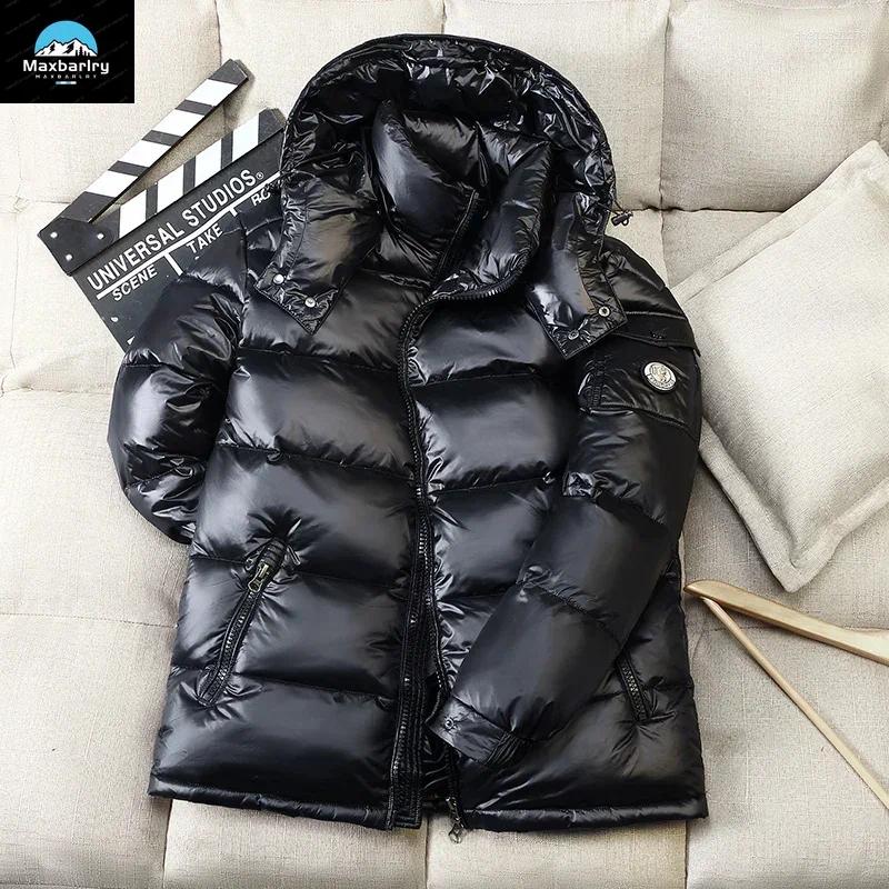 Men's Down 2025 Winter Mens Puffer Jacket Fashion Thick Men Women Duck Outdoor Warm Casual Coats Solid Hooded Overcoats