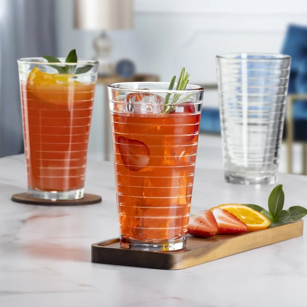 8Piece Set HighQuality Drinking Glasses Elegant Drinkware Stackable Durable Dishwasher Safe Home Bar Kitchen Party 251010