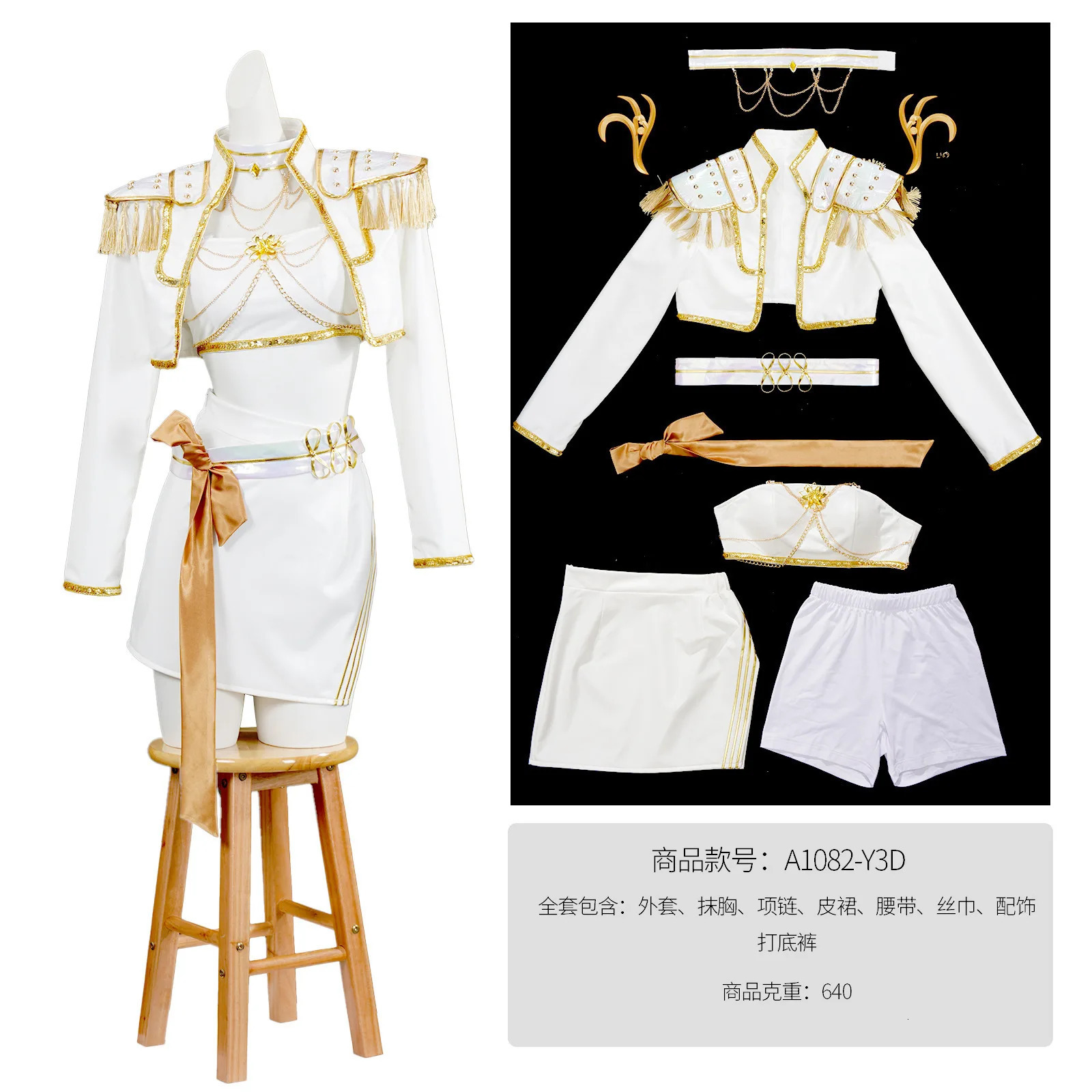 Kids Girls Kpop Demon Hunters Rumi Mira Zoey Cosplay Black Golden Costume Wig For Child Uniform Set Roleplay Outfits Halloween251010
