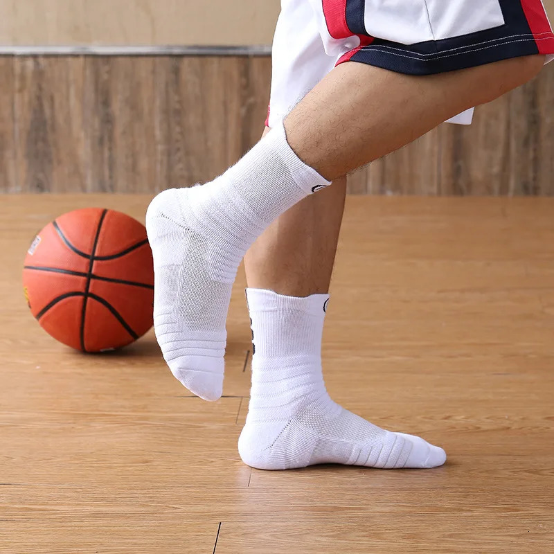 13pairsLot Mens Socks Compression Stockings Breathable Basketball Sports Cycling running Towel High Elastic Tube 251010