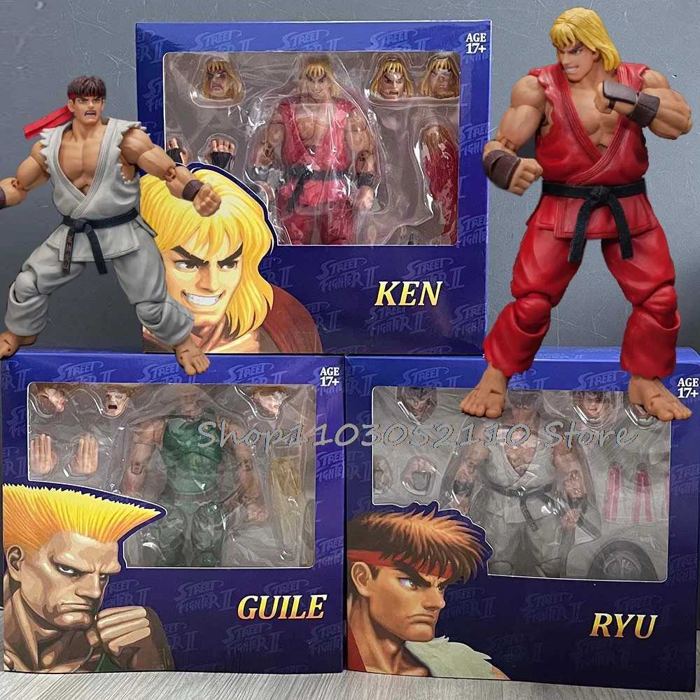 ST Street Fighter Guile Ken Ryu Action Figure Anime The Final Challengers Model Doll Statue Joint Movable Movie Toys Gifts W251114