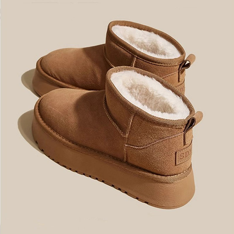 Designer thick-soled anti-slip snow boots for women 2025 New fashion autumn and winter one-step fleece and thickened warm cotton shoes Free shipping
