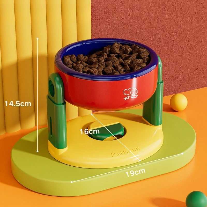 Adjustable dog bowl cat bowl with suction cup anti knock pet bowl universal protection cervical spine dog food bowl water bowl C251009
