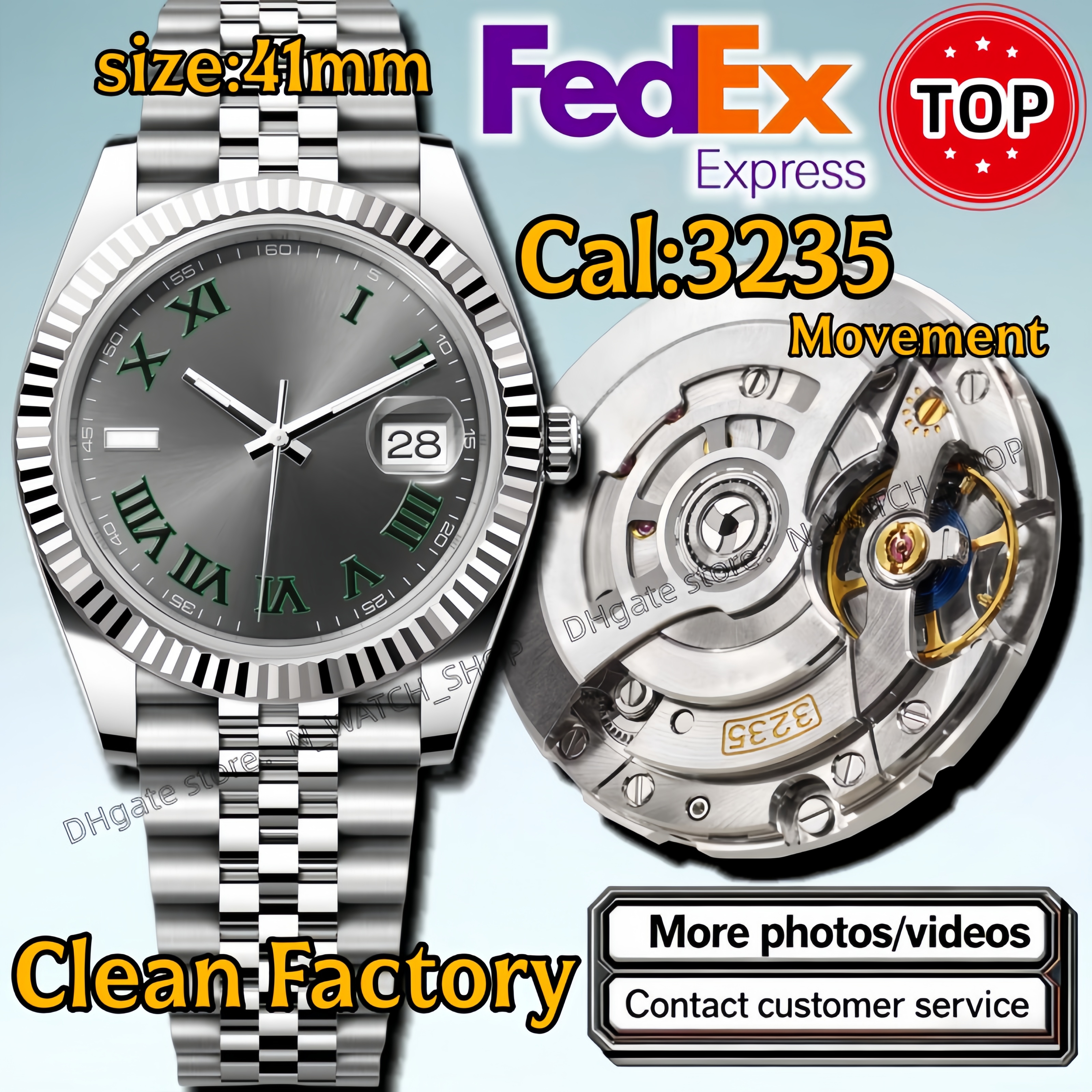 Luxury Mens Watch CLean Factory Watches Mens Designer High Quality Watches Cal.3135/3235 Automatic Mechanical Movement Ceramic Bezel Dial Luminous 100M Waterproof