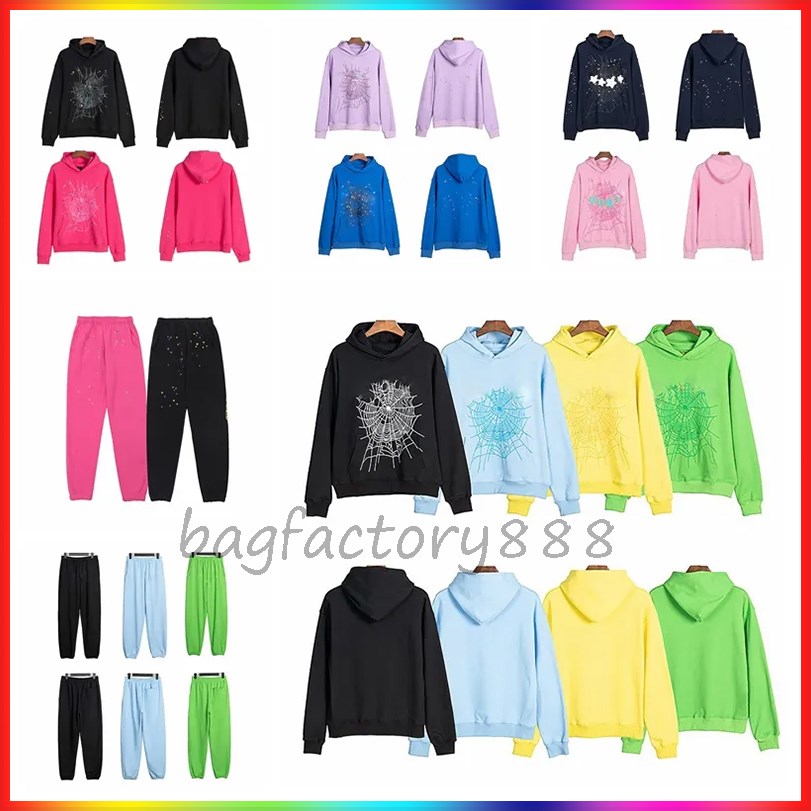 5A hoodie Mens Web Hoodie for men 2025 hoodie Sweatshirts hoodies Women grid hoodie Tracksuit Puff Print Pullover net spider pants tracksuit Set 02