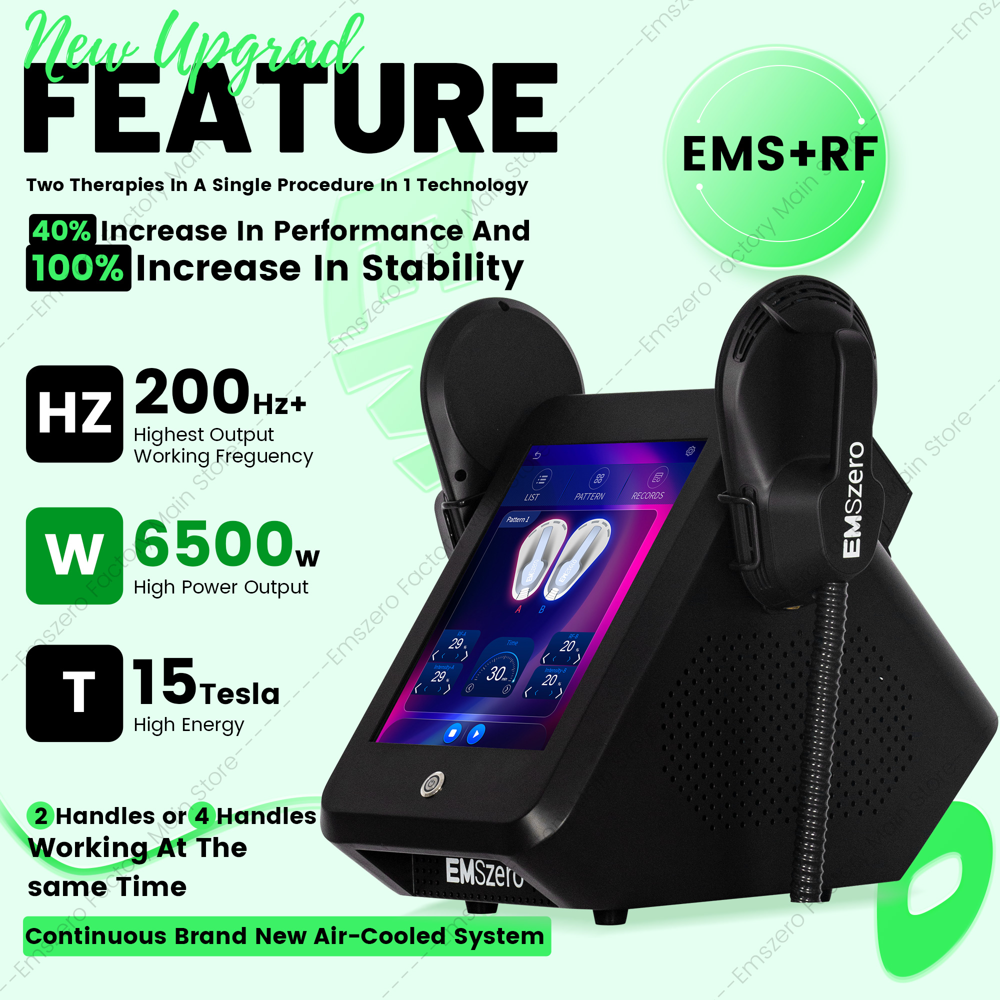 EMS Body Slimming and Contouring Machine EMSZERO 15Tesla 6500W Professional Fat Burning and Muscle Toning Beauty Salon Weight Loss Equipment
