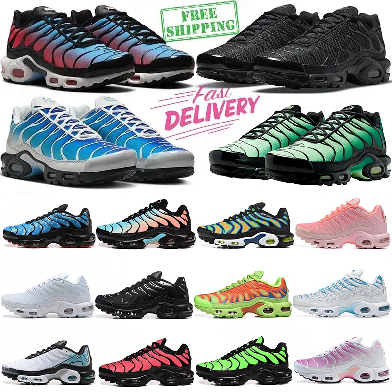 tn shoes Tn3 1 Tn Naples Running Shoes Men Sports Shoes tn plus Triple Black White Sky Blue Gradient Breathable Women Outdoor Sports Sneakers Big size 48 49 Chaussures