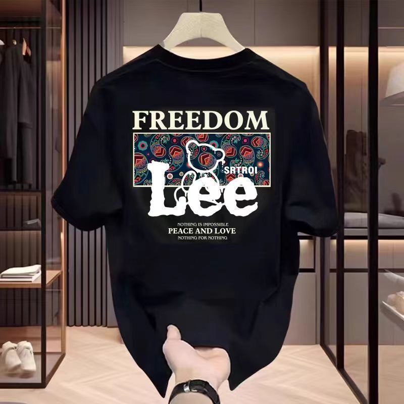 Designer Shirt 150kg Beer Belly Wearable Men's Plus Size Extra Large Cotton T-shirt For Chubby Guys Short Designer Hoodie Sleeve Men