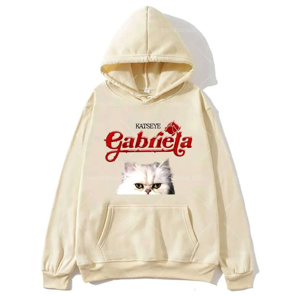 Casual Hoodie Katseye Gabriela Cat Graphic Pullover Women Men Long Sleeve Y2k Clothes Fashion Oversized Streetwear pullover