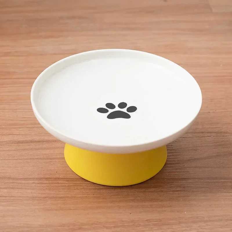 Cat Bowl Ceramic Pet Bowls Cat Dog Bowl Dish Pet Food Plate Kitten Water Dish Feeder Dog Bowl Feeder for Cats Pet Accessories C251009