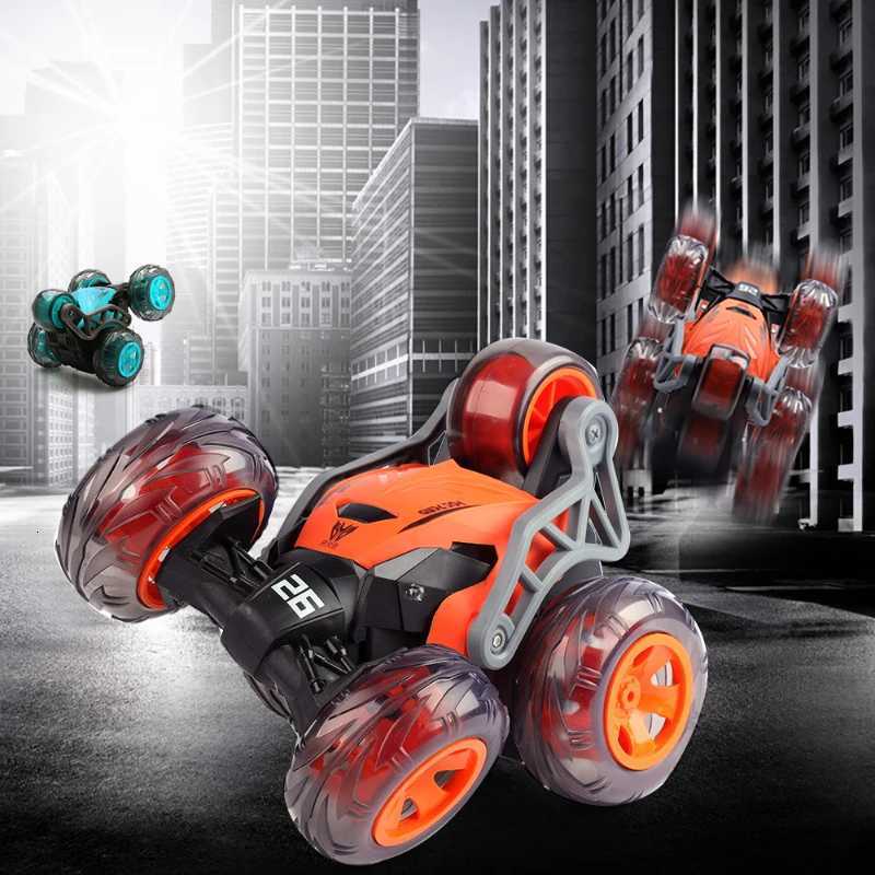RC Car Kids Toy Remote Control Stunt Car 360 Rotare Twist Truck 5 Wheel Dump Truck OffRoad Vehicle Electric Toys Children GiftT251010