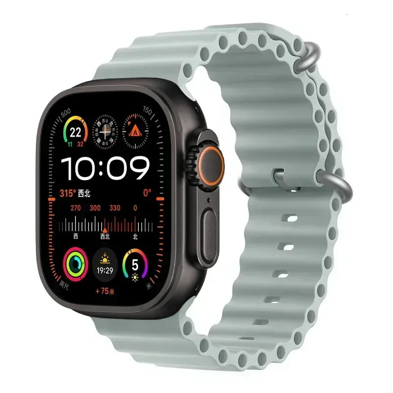 Silicone Ocean band for Apple Watch straps 45mm 46mm 40mm Ultra 2 49mm 44mm 41mm 3842mm sport bracelet series 10 9 8 7 6 5 4 SE 251010