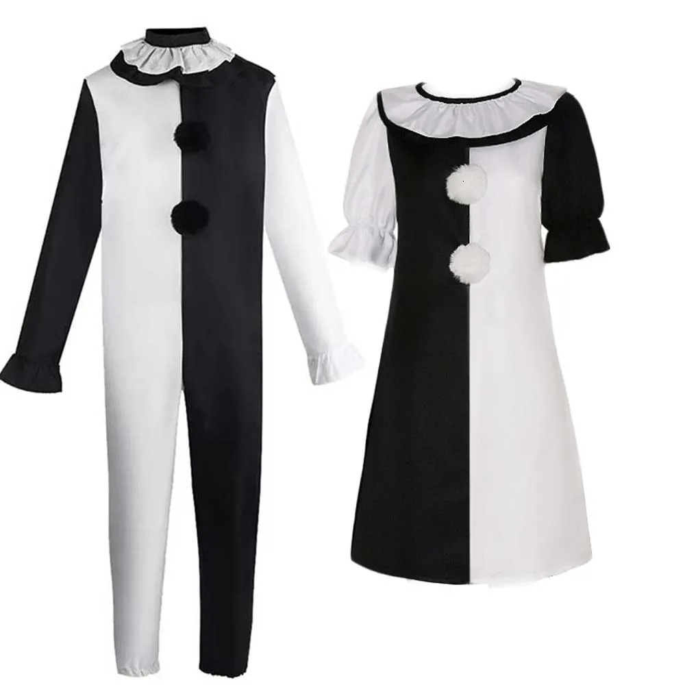 Terrifierr Cosplay Costume 1 Set Female Or Male Horror Carnival Party SkinTight Killer Clowns Jumpsuit for Halloween Costume251010