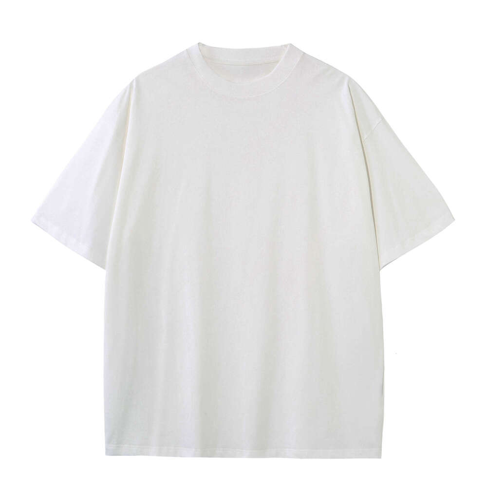 Solid color round neck short sleeve blank shirt drop shoulder T-shirt bottoming shirt oversize designerrtw14600