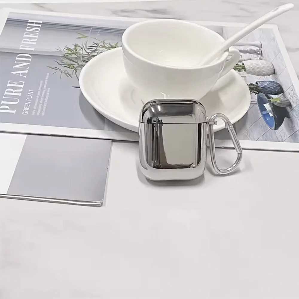 Electroplate Earphone Case For Airpods 1 2 3 Pro 2 Protective Cover For Airpods Pro Case Silver TPU With Keychain Box T251010