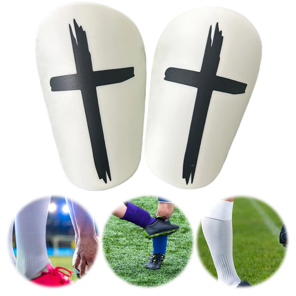 1 Pair Mini Soccer Shin Guards Cross Small Football Pads Shock Absorbing Leg Protector for Men Women 251010