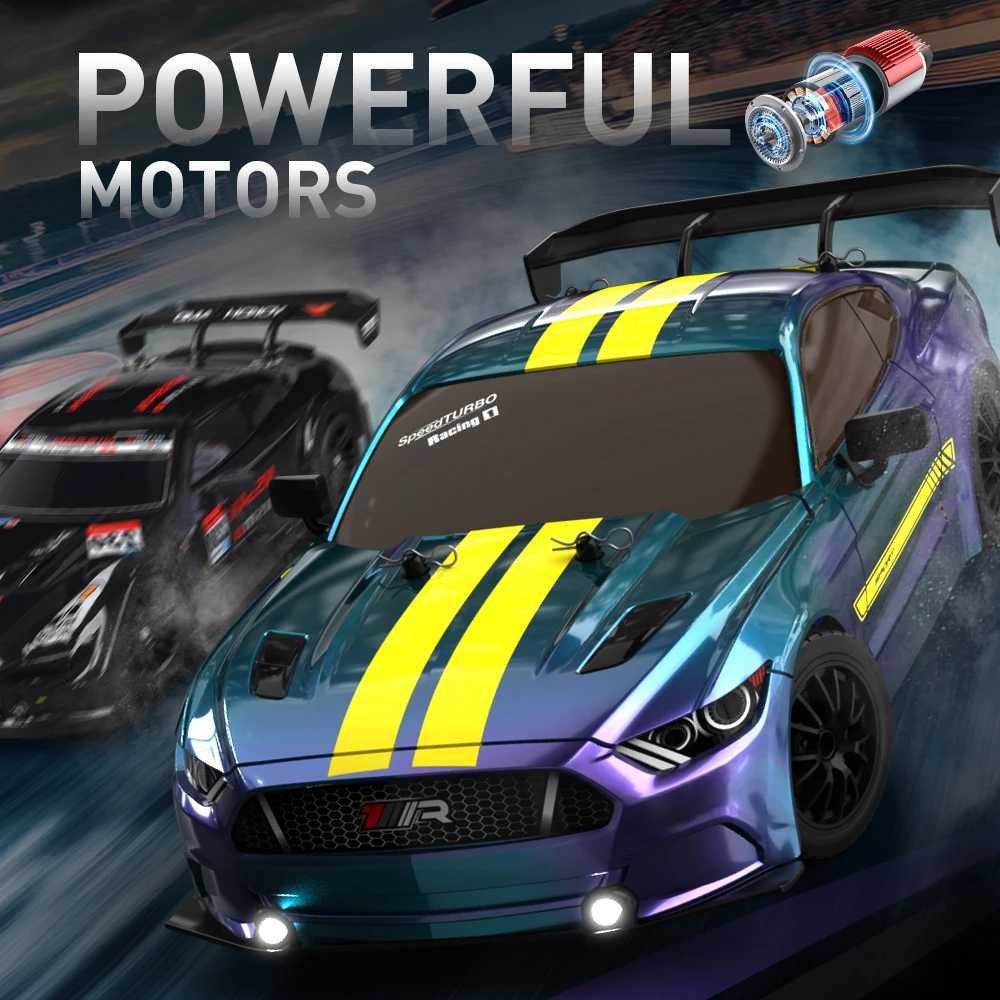 116 24G 4WD RC Toy Car Model 8100 HighSpeed Drift LED Lights Electric Racing Rechargeable Kids GiftT251010