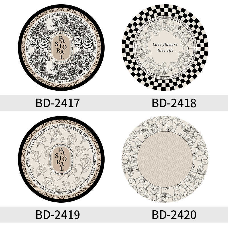 Light Luxury Water Absorption Coaster Placemat Dining Table Heat Insulation Mat Household High Temperature Resistant Antiscalding Antioil Bowl Pot Mat