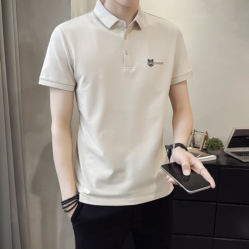 Polo Shirt Short Designer Shirt Sleeve Men's 2025 Designer Hoodie Summer New Slim Fit Breathable Pique Cotton Men's Half Sleeve T-shirt Turn-down Collar Summer Wear