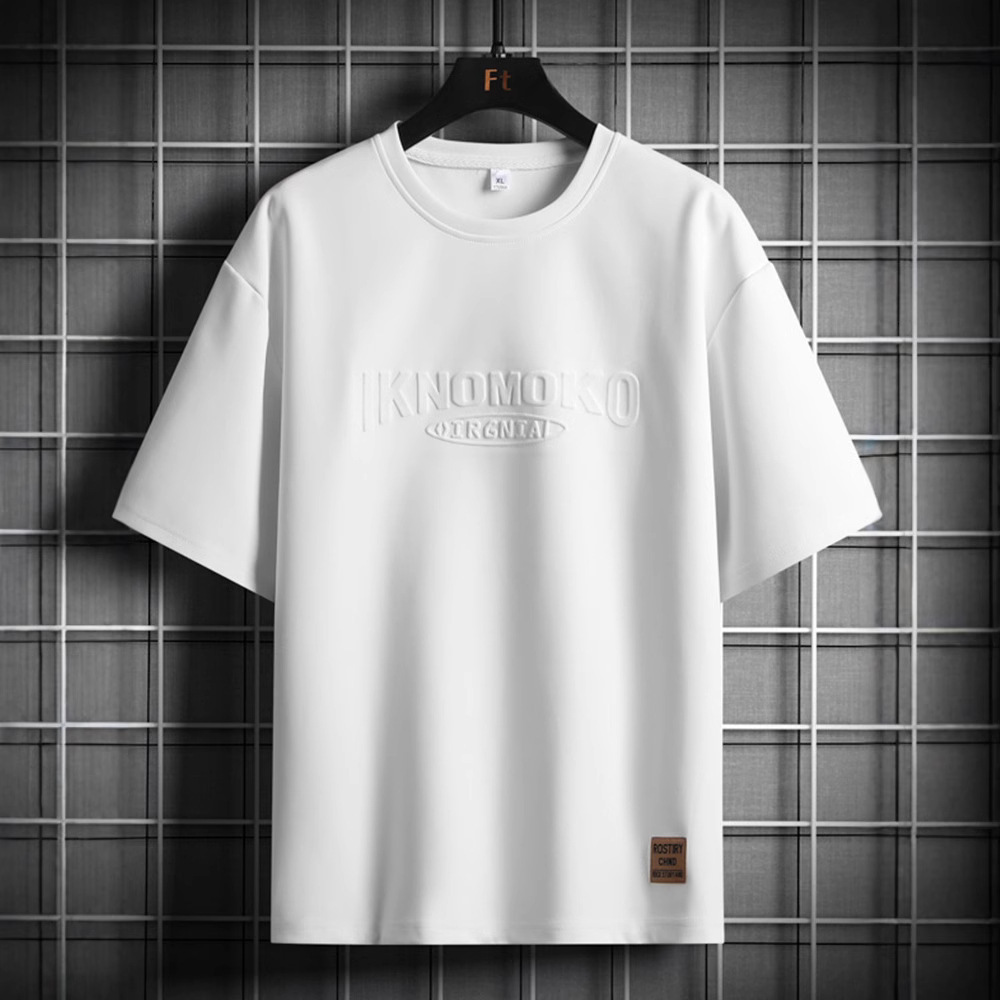 Big Belly Designer Shirt Short Sleeve Men's Summer 2025 New Loose Plus Size Half Sleeve Designer Hoodie T-shirt For Fat Men