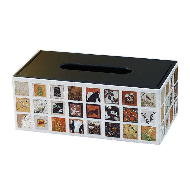 Oil Painting Multifunctional Home Desktop Tissue Box Storage Dining Table Living Room Highend Tissue Box Light Luxury Highend Feel New C251010