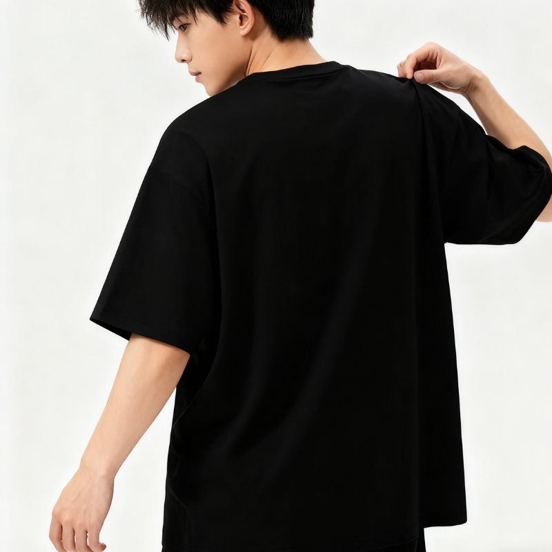 Men's Artistic "Soulmates & Strangers" Graphic Oversized T-Shirt - Abstract Print Casual Tee-38